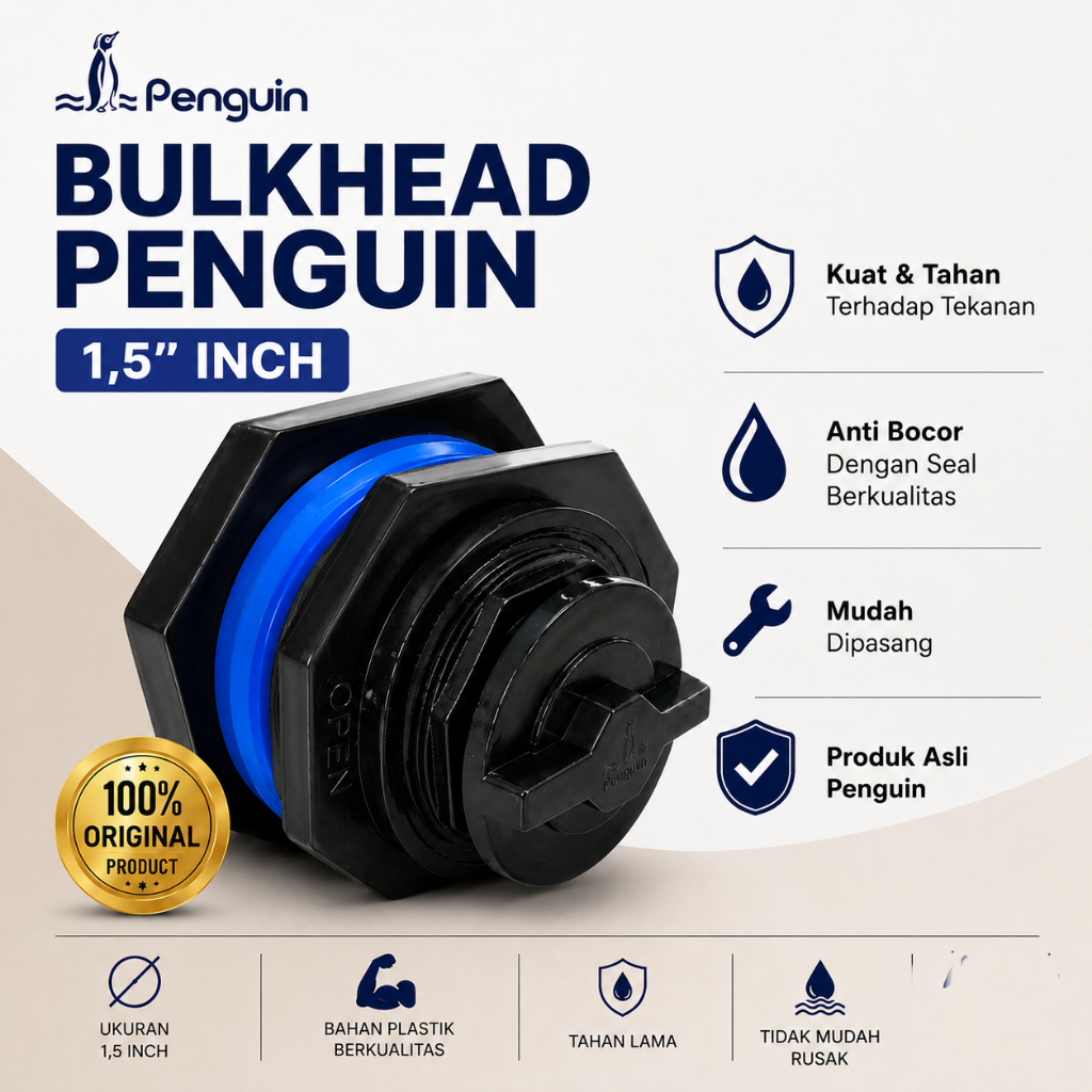 Fitting Penguin 1 1/2 inch / Bulkhead / Vault Ring 1.5 inch