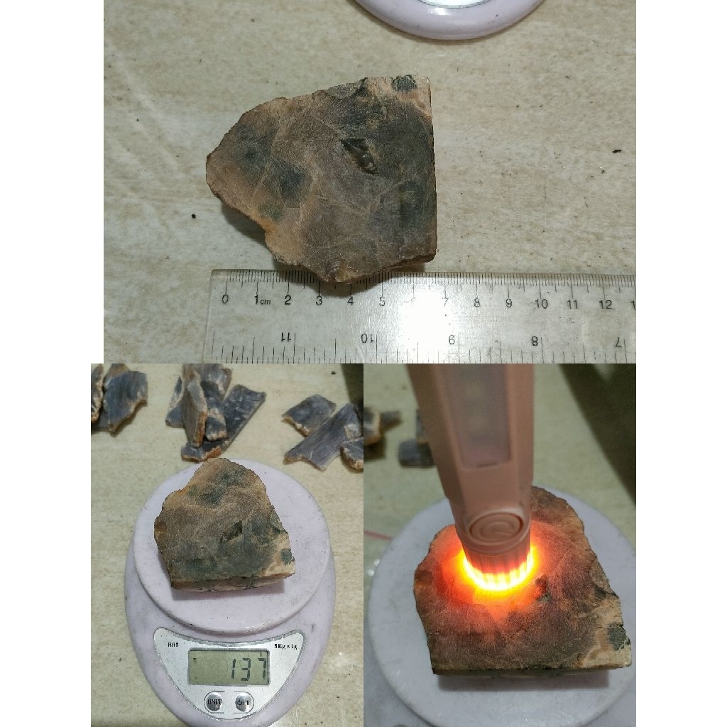 Batu Akik Pajangan Rough Bongkahan Idocrase Aceh 137 gram