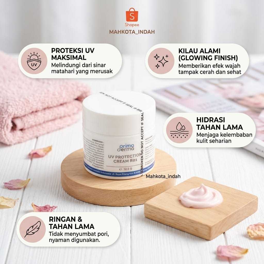 CREAM SIANG GLowing pink Merona uv protection SPF 30 Original BPOM