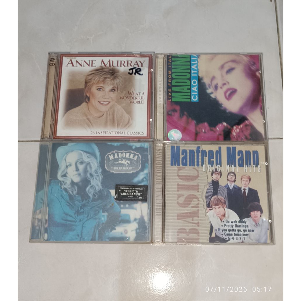 cd & vcd ANNE MURRAY-What A Wonderful World / MADONNA-Live From Itali / MADONNA-Music (4) / MANFRED 