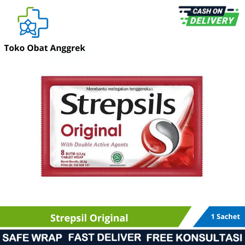 STREPSILS ORIGINAL ISI 8/PERMEN PELEGA TENGGOROKAN
