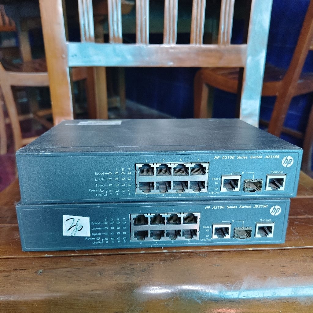 Switch HP, H3C 8 Port Rusak Borongan 2 Unit Oprek Ambil Sparepart