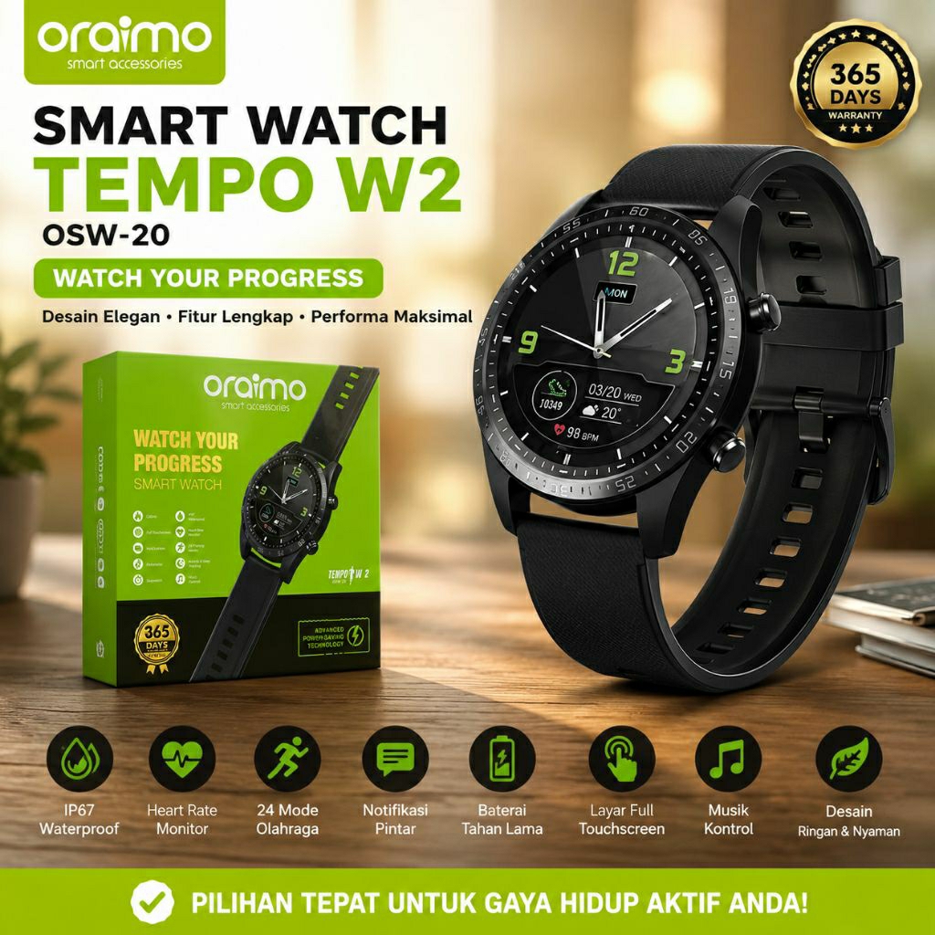ORAIMO smart watch slim OSW-16 l jam pintar oraimo