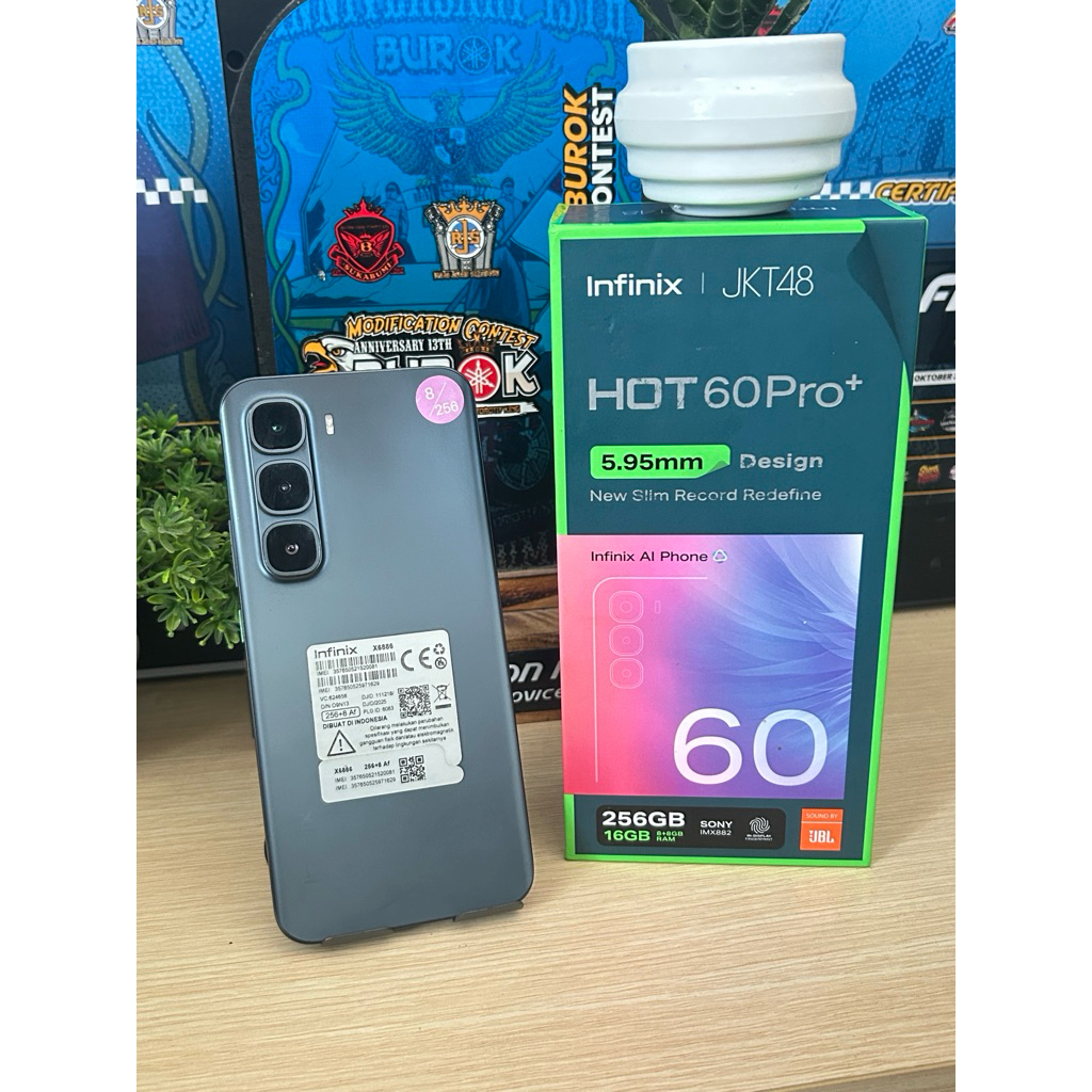infinix hot 60 pro+ Ram 8/256, fullset orian hp second bergaransi
