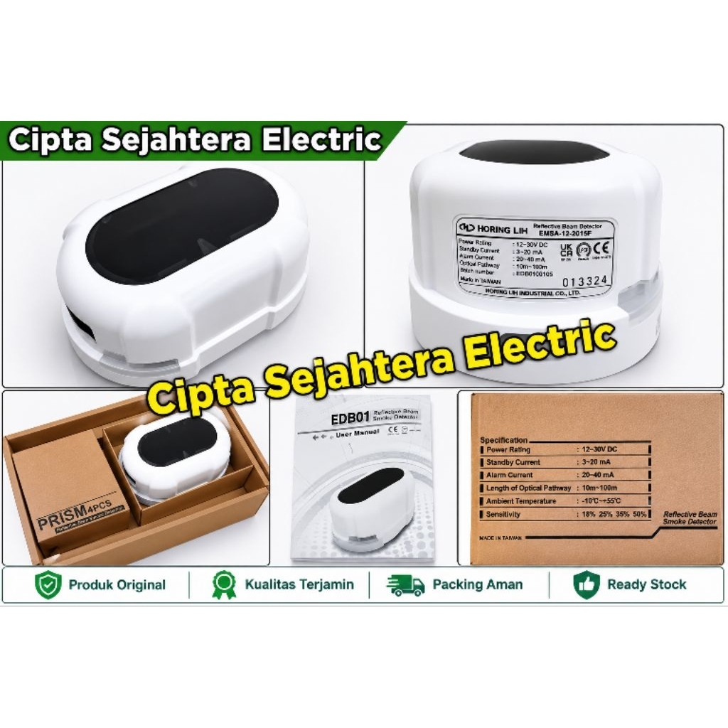 Reflective Beam Smoke Detector Horinglih EDB-01 Horing Lih