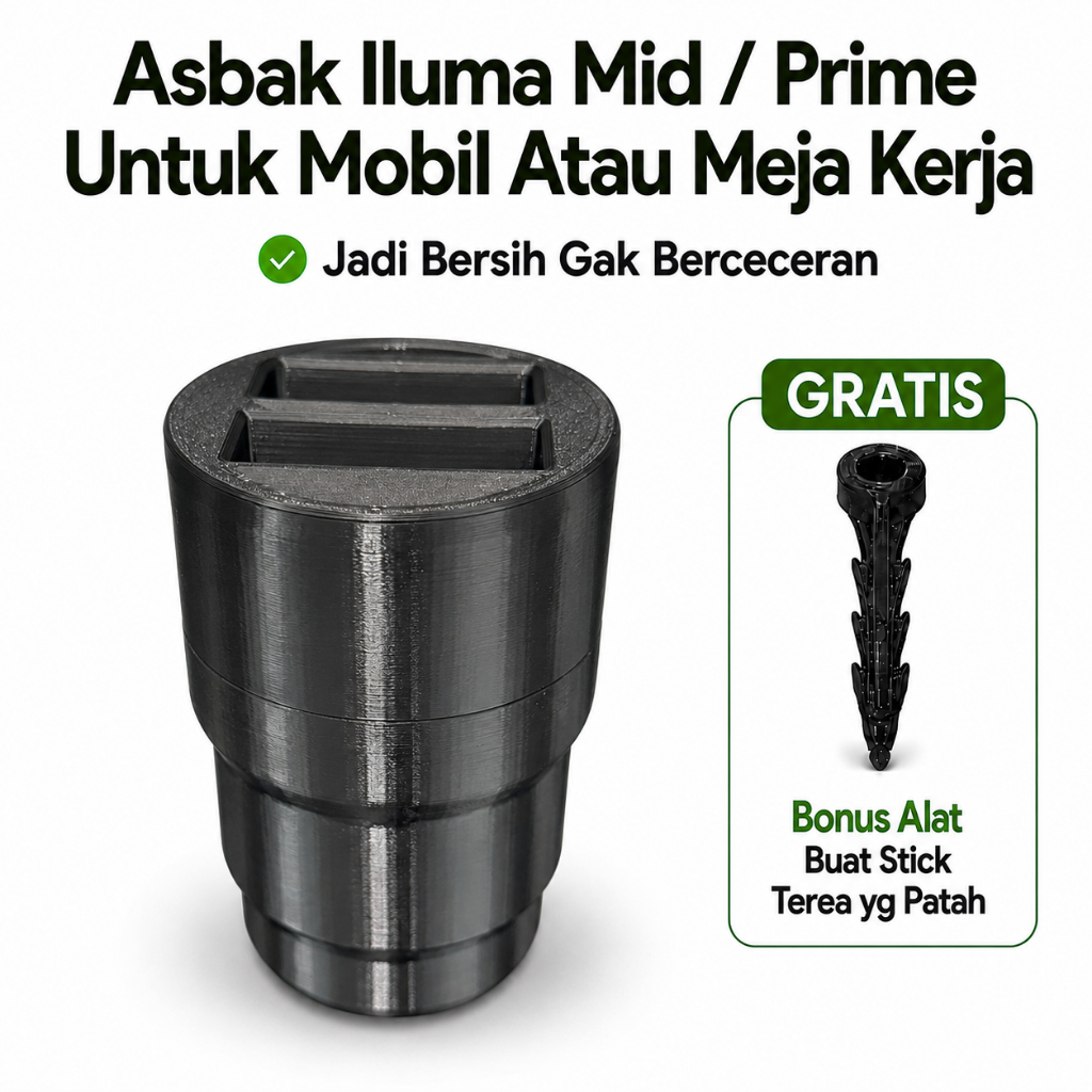 Asbak Iluma Mid / Prim. - Untuk Mobil atau Meja Kerja