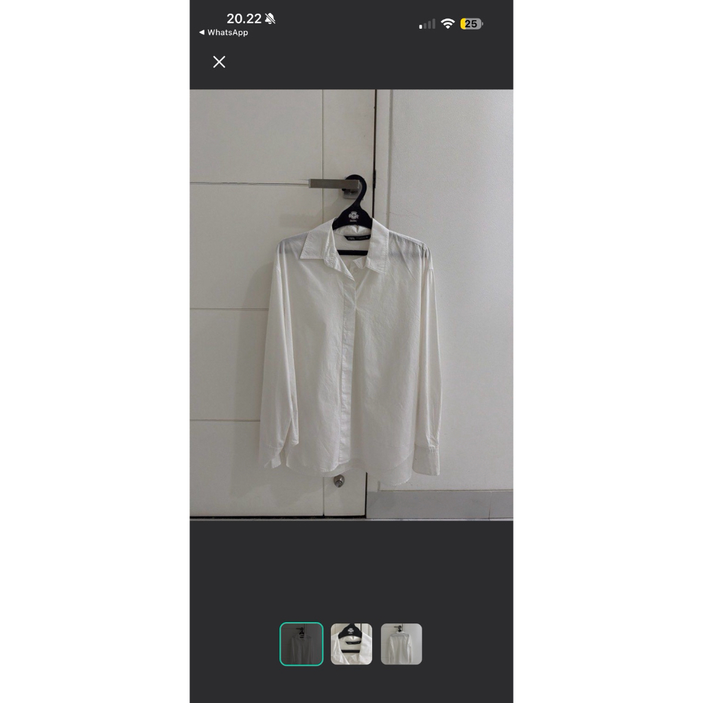 kemeja zara putih oversized