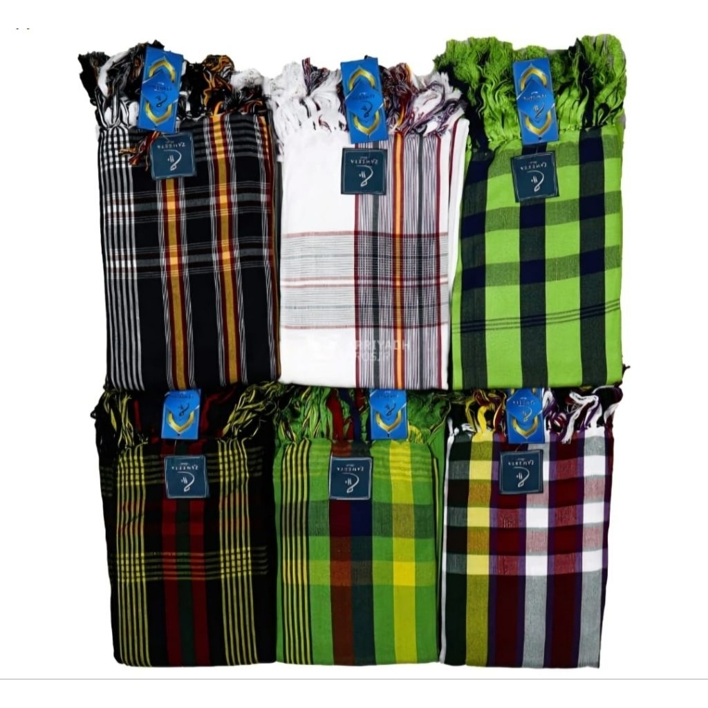 Sorban Zaweeya Tenun Yamani Original 210 x 110 cm | Rida Yaman Premium Motif Garis