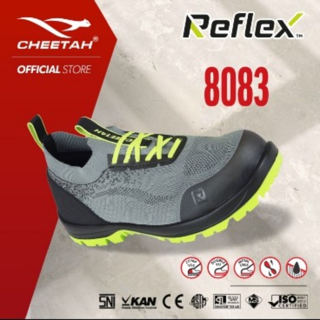 SAFETY SHOES CHEETAH REFLEX 8083 / sepatu safety cheetah reflex / sepatu safety cheetah murah
