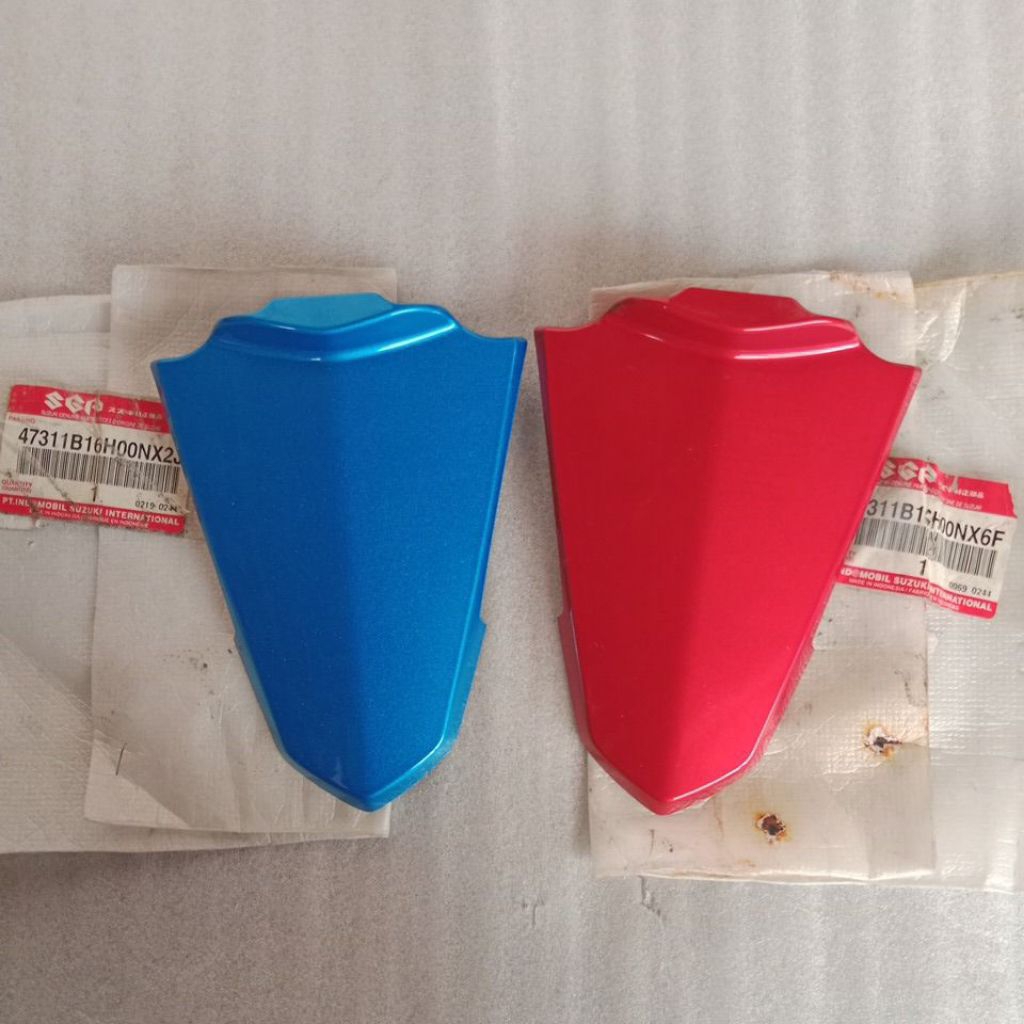 pet stop pet sambungan body belakang Shogun 125 FL SP RR robot original Suzuki SGP biru kode 47311b1