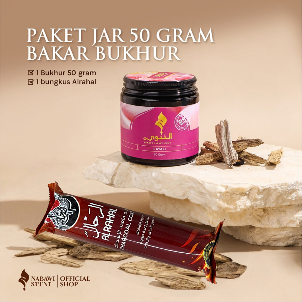 Bukhur 50gram + Alrahal Bukhur Arab Premium Mewah Wangi Tahan Lama Bakhoor Wewangian Islami Wangi Su