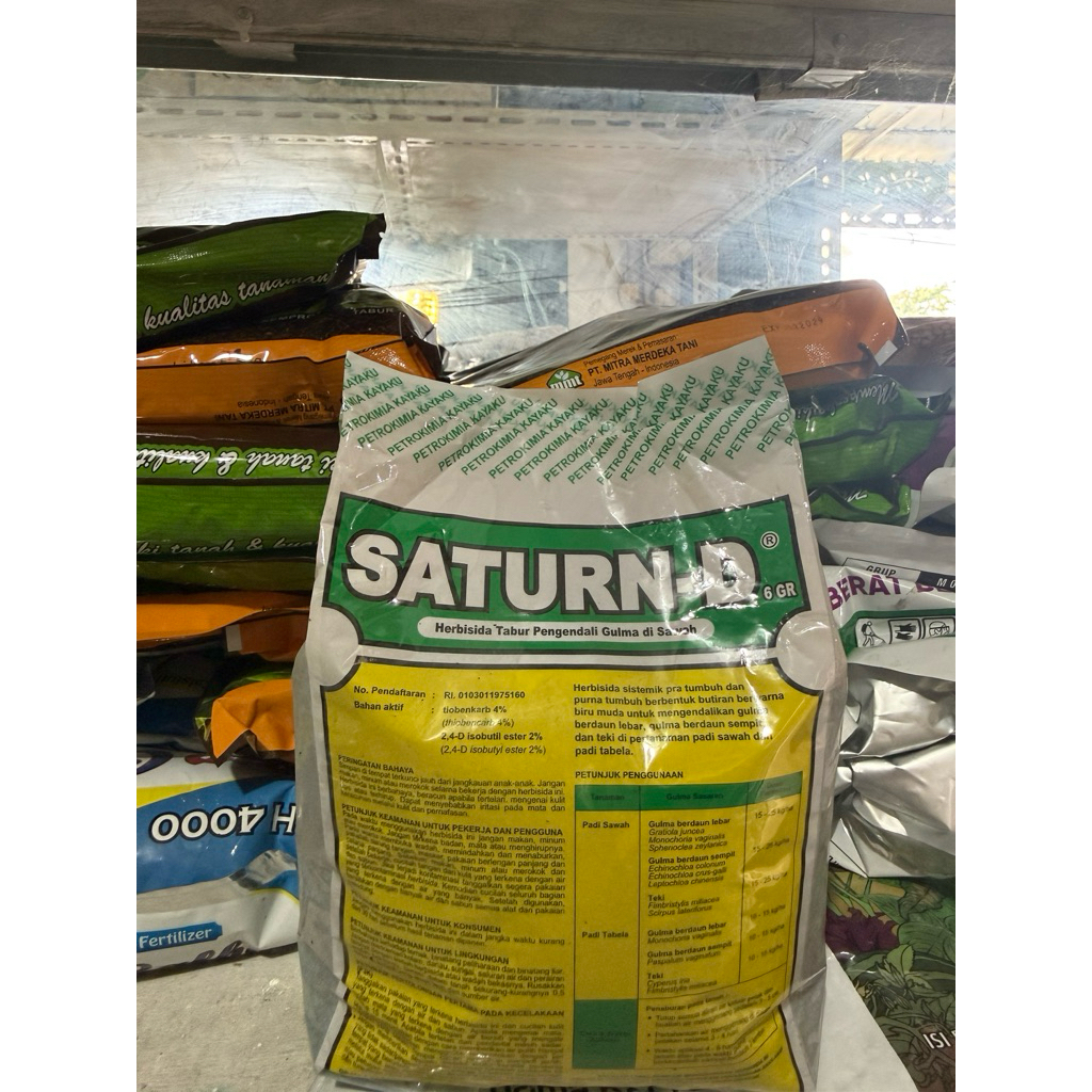 SATRUN-D herbisida tabur pembasmi rumput pengendali gulma pada tanaman padi 2kg