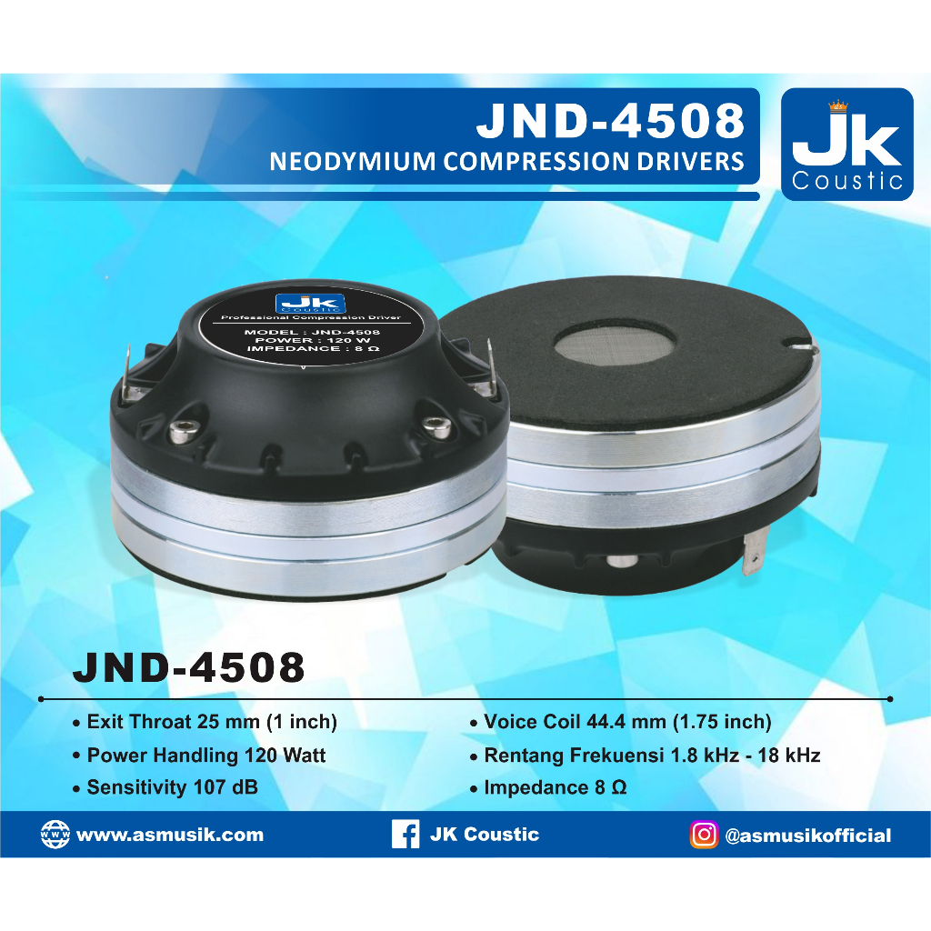 Driver JND 4508 JK Coustic Tweeter JND 4508