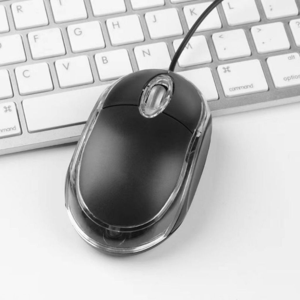 Optical Mouse Mini Komputer Laptop / Mouse USB Standar Lampu