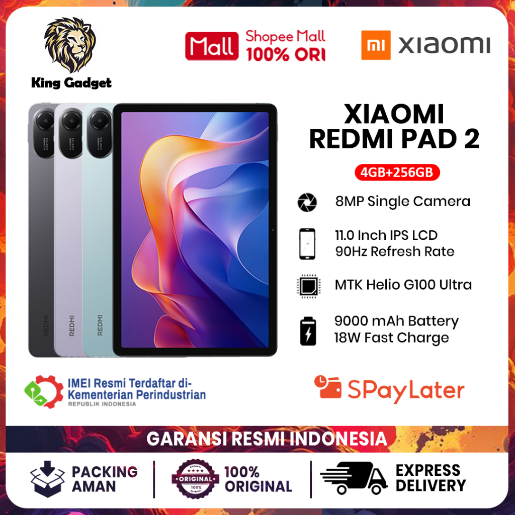 Xiaomi Redmi Pad 2 4GB+128GB - Garansi Resmi 1 Tahun