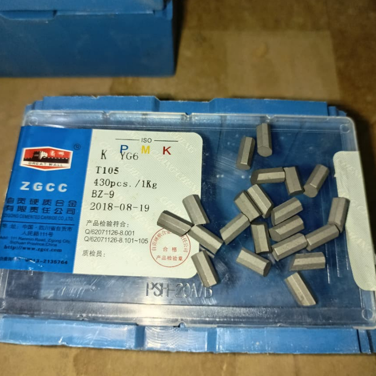 Mata Widia Pahat Bubut Baja Cor Eceran Satuan Type T105 T107 T110  - Tip Carbide Bubut Milling Bubut