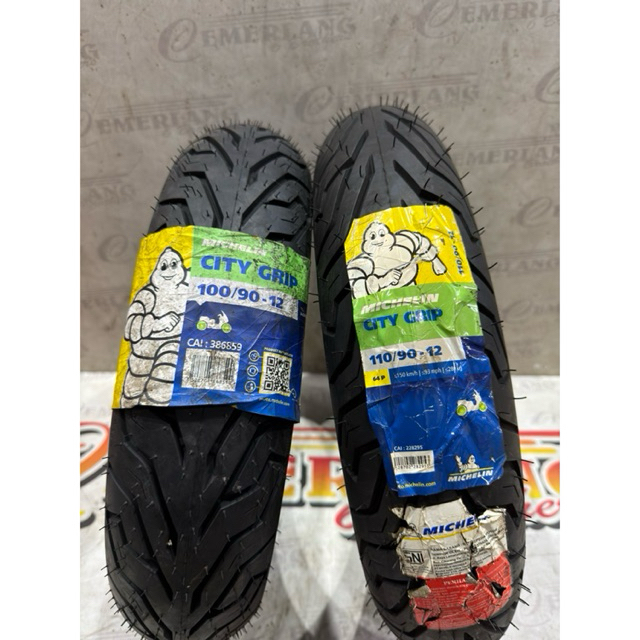 BAN LUAR TUBELESS MICHELIN CITY GRIP STANDART SCOOPY RING 12 100/90-12 110/90-12 ORIGINAL