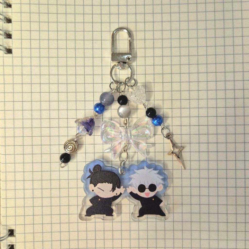 Jujutsu Kaisen Keychain | Gantungan Kunci Gojo Geto JJK Beads Acrylic Keychain