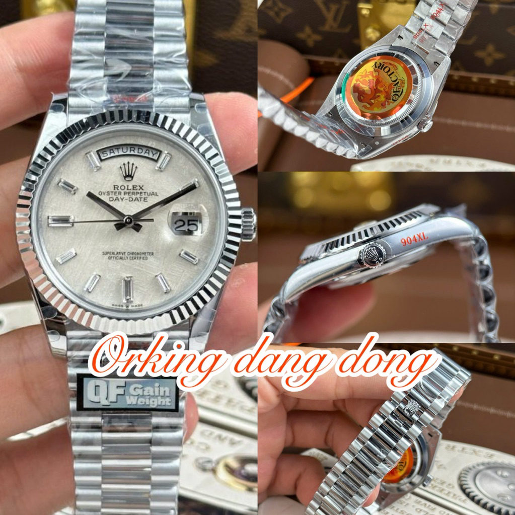 Day date Meteorite Dial Weight 186 Grams QF 40mm Fullset