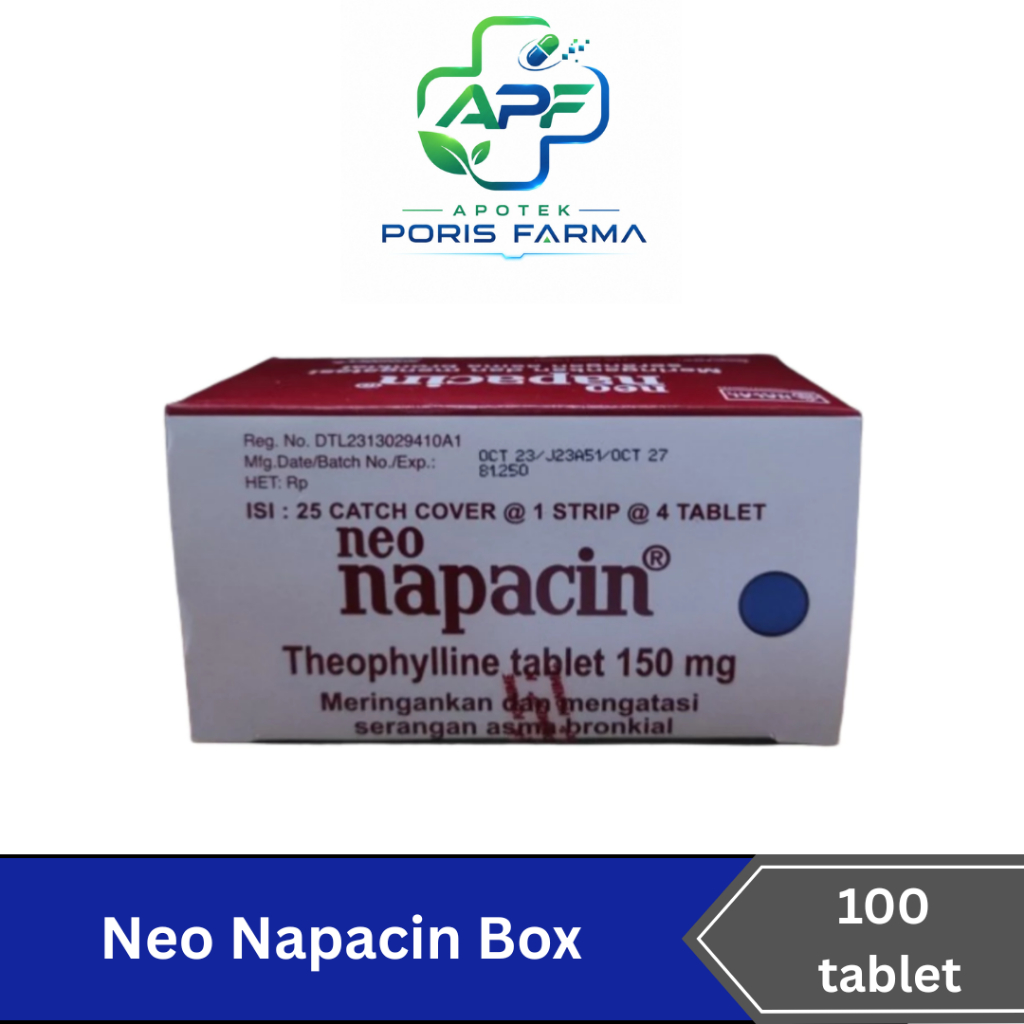 Neo Napacin Box Isi 25 Strip @4 Tablet - Obat Asma