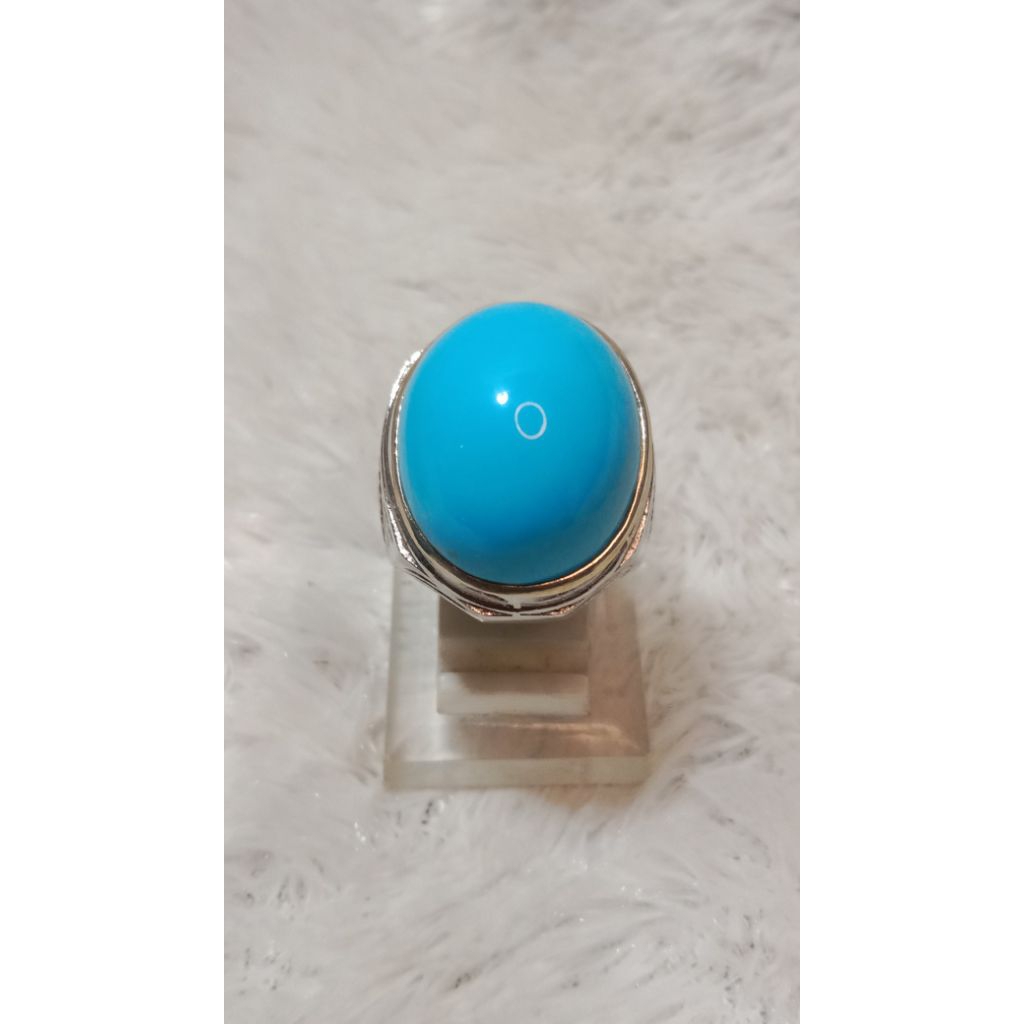 batu cincin pirus polos - pirus jenong