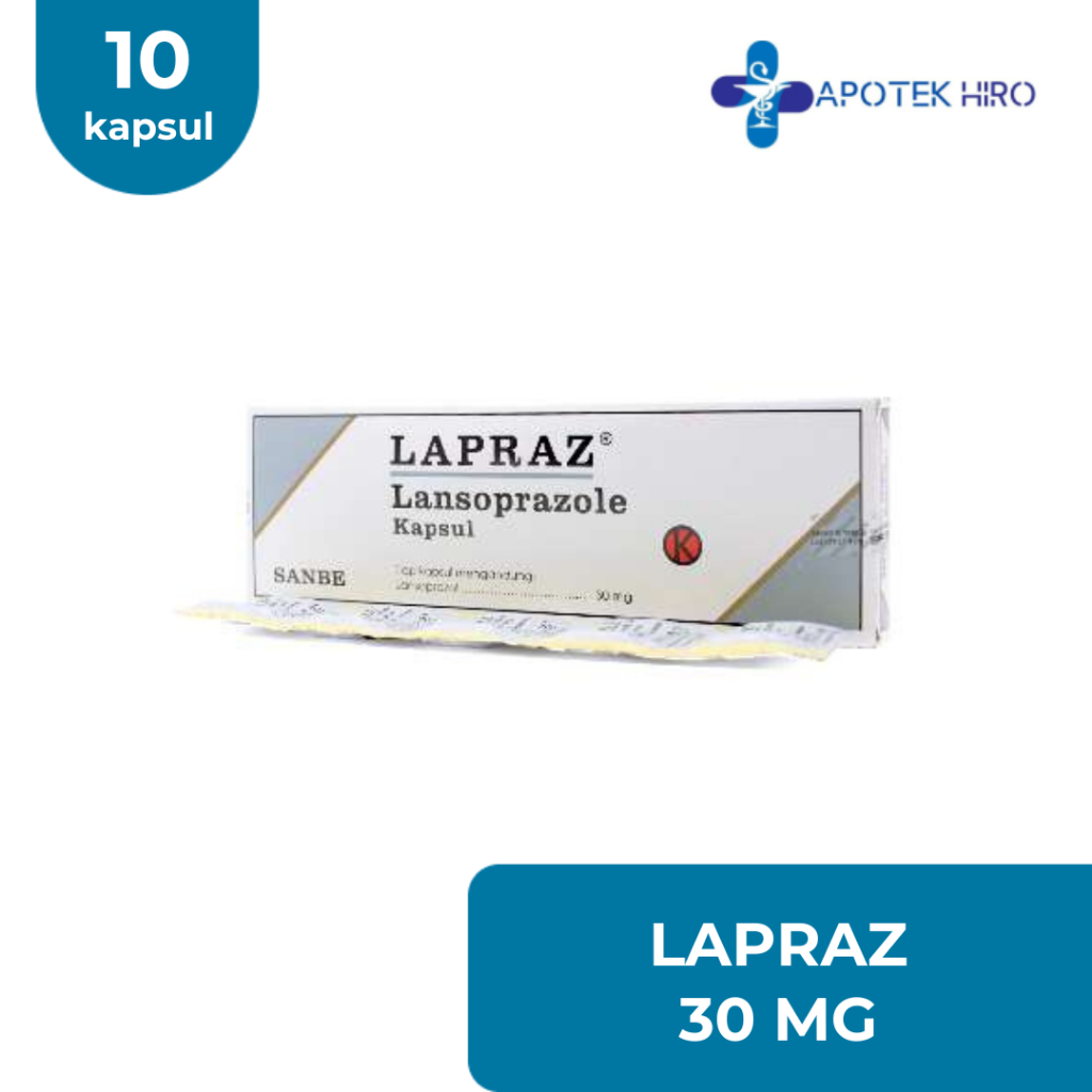 LAPRAZ 30 MG 1 STRIP @ 10 KAPSUL LEPAS TUNDA