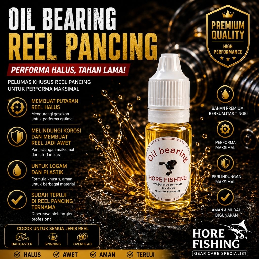 pelumas bearing reel pancing