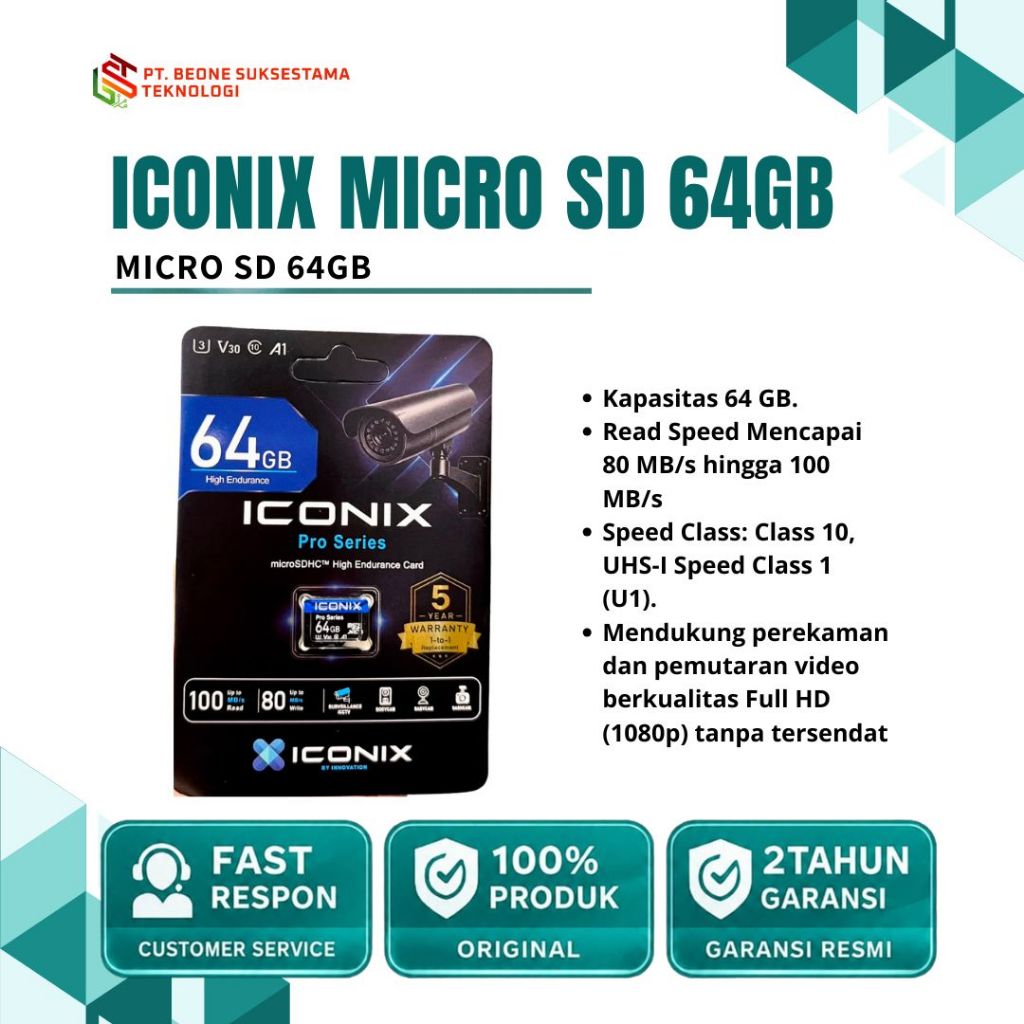 ICONIX HIGH ENDURANCE 64GB MicroSD
