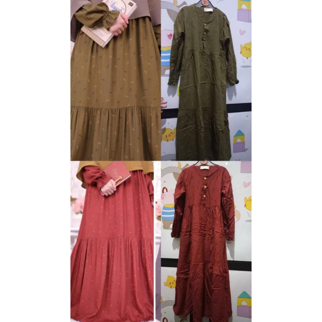preloved gamis ditsy anak