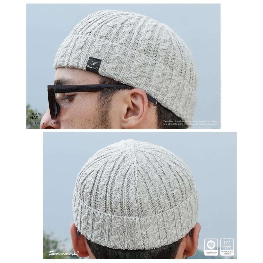 SAMASE Peci Rajut Beani Head Wear F012P Peci Sholat Pria Remaja - Dewasa Terbaru 2026 Original