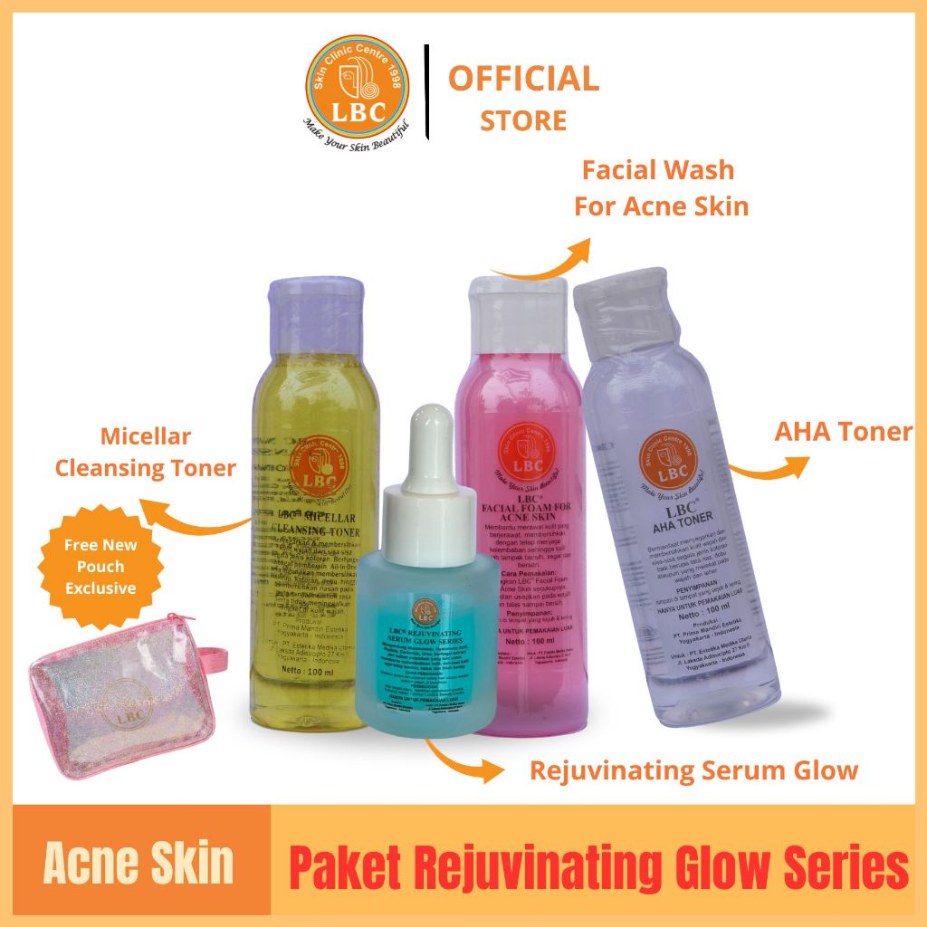 LBC-Paket Rejuvinating Glow Series For Acne Skin (20ml) (FREE POUCH)