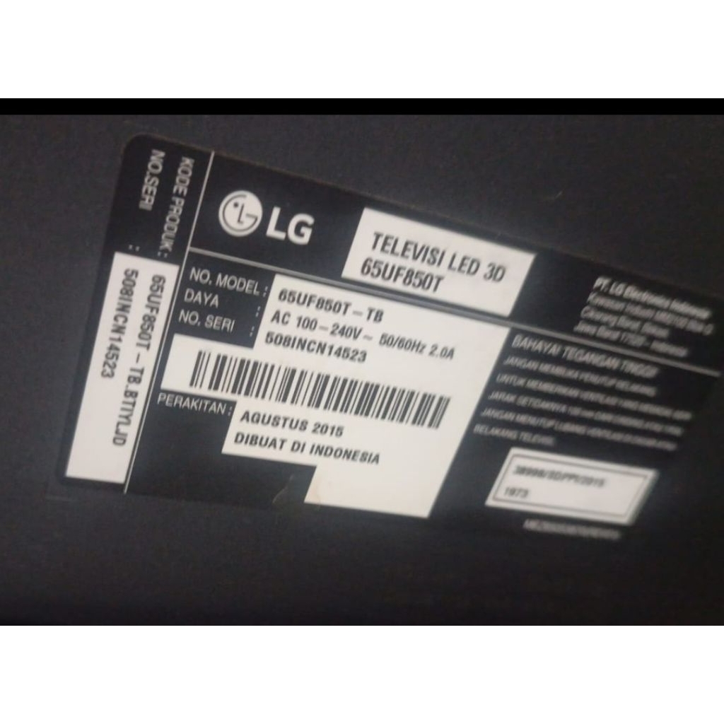 LAMPU LED BL BACKLIGHT TV LG 65UF850 65UF8500 65UF850T