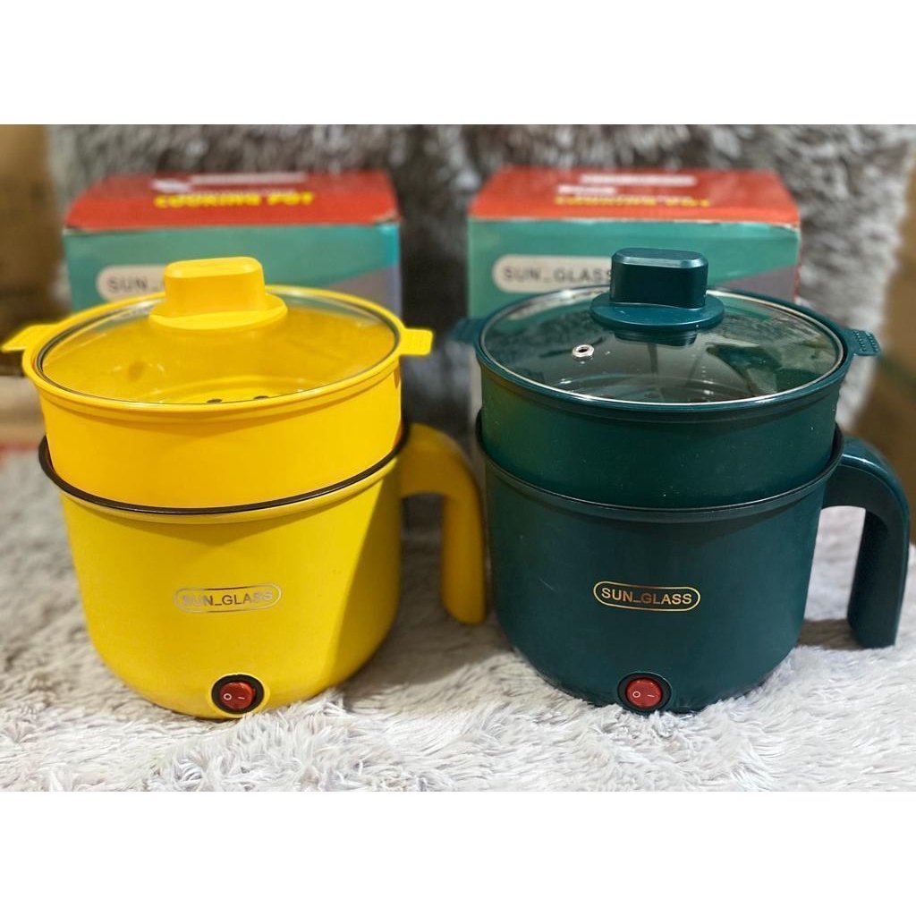 Panci Listrik Sun Glass M-575 1,5L - Panci Listrik Multifunction Cooking Pot