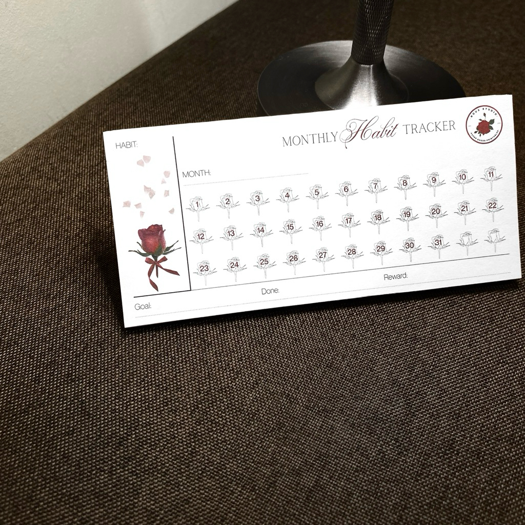 Habit Tracker Pad / Habit Tracker Bulanan & Goal Planner / Minimalist / NOUX Studio