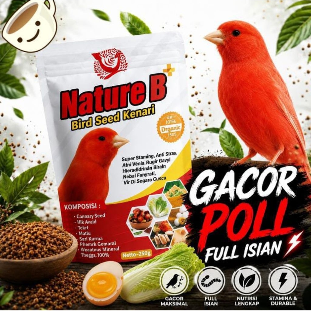 Pakan Burung Kenari Terbaik / Pakan Burung Kenari Import Lomba / Nature B Original