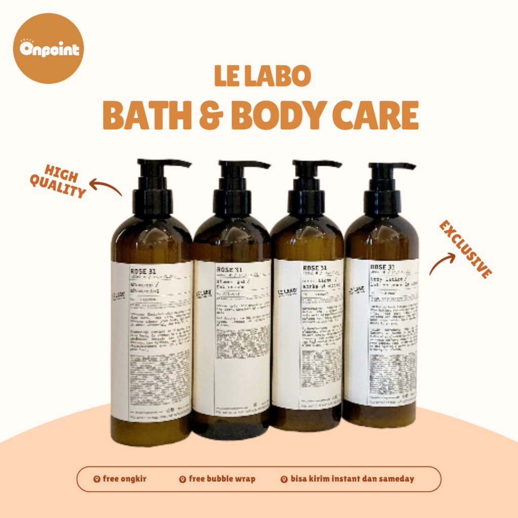 LE LABO (Rose 31) Bath & Body Care | Sabun Mandi Shampoo Lotion Pelembap Premium
