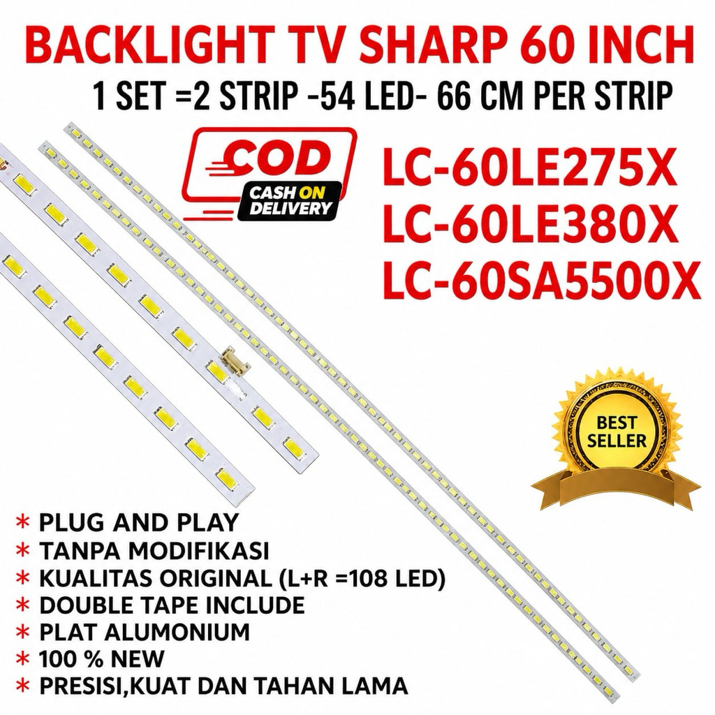 backlight Tv sharp 60 inch
