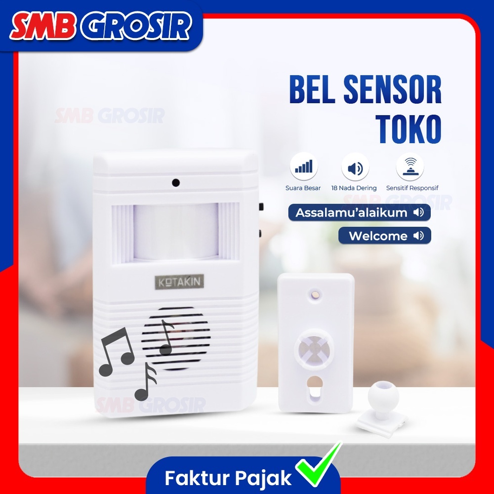 Bel Sensor Gerak Selamat Datang Super Market Toko Bel Otomatis Motion Sensor Bell