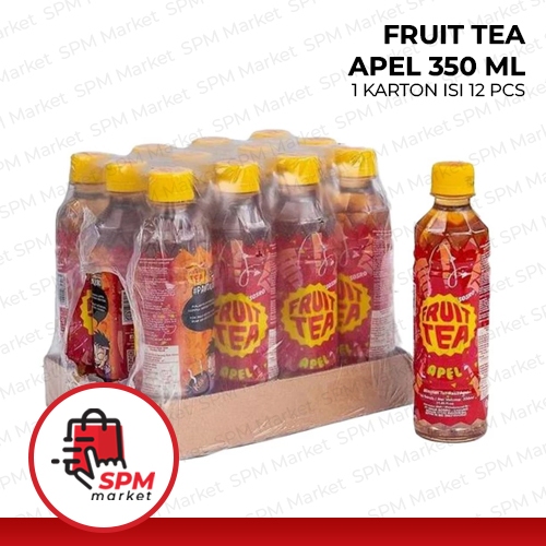 Fruit Tea Apel 350ml Dus isi 12 pcs / Fruit Tea Sosro / Fruit Tea Apple 350ml / Fruit Tea Botol