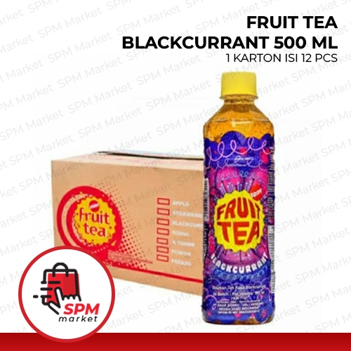 Fruit Tea Blackcurrant 500ml Dus isi 12 pcs / Fruit Tea Sosro / Fruit Tea Blackcurrant 500 ml / Frui