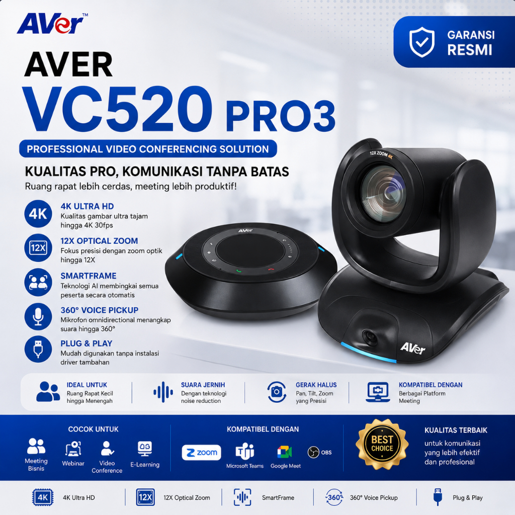AVER VC520 Pro3 Pro PTZ Conferencing System