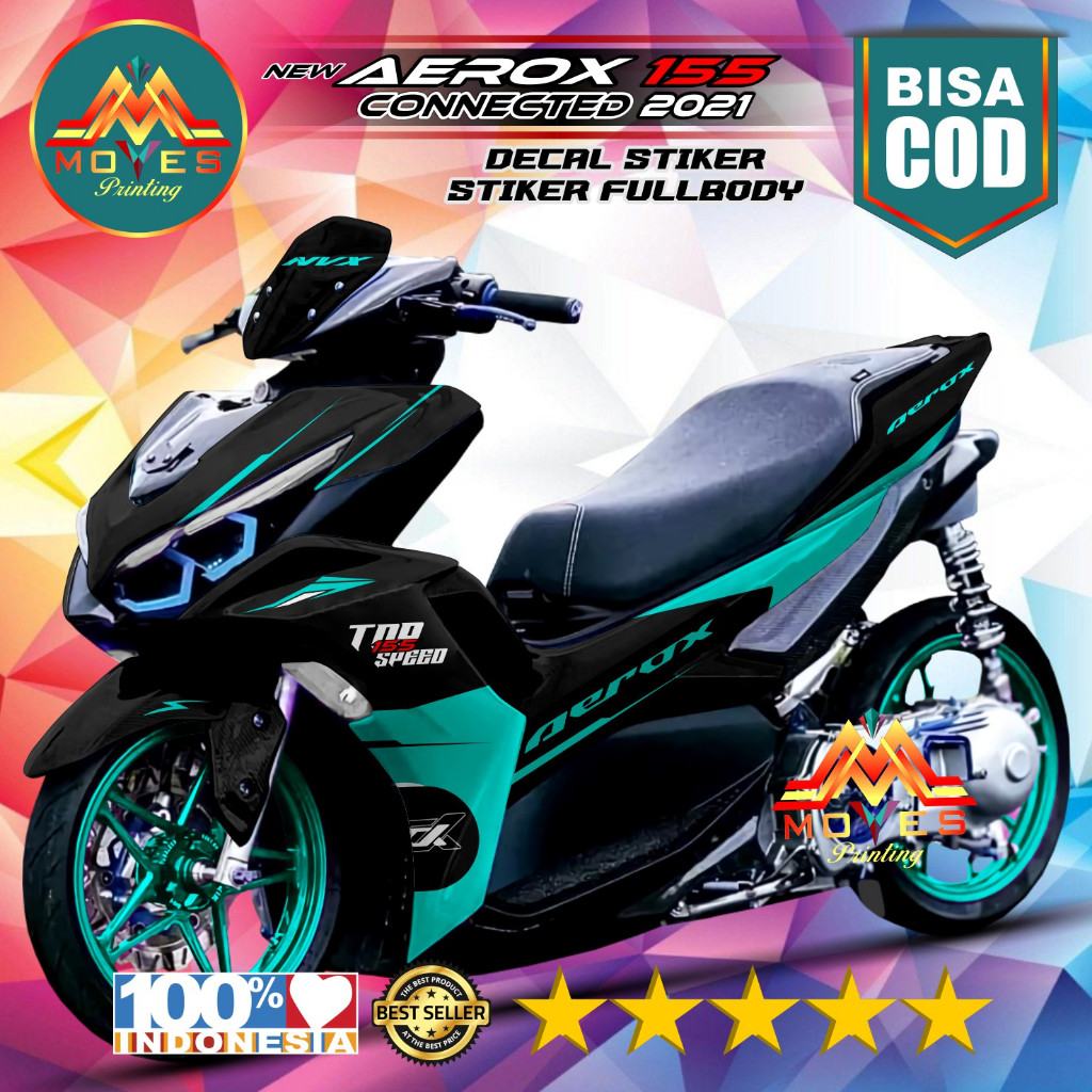 Stiker Aerox New 155 2021 connected Decal Stiker Motor Aerox Baru Grafis Full Body