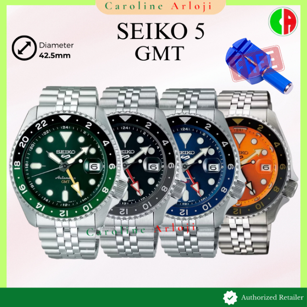 ORIGINAL Jam Tangan Pria SEIKO 5 GMT Sports SSK001K1 / SSK003K1 / SSK005K1 / SSK035K1 Automatic