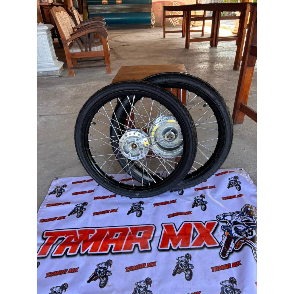 Set Roda Cacing Vario 110,Beat Ring 17 Roda Set Velg Jari jari Vario Ban  cacing Baru