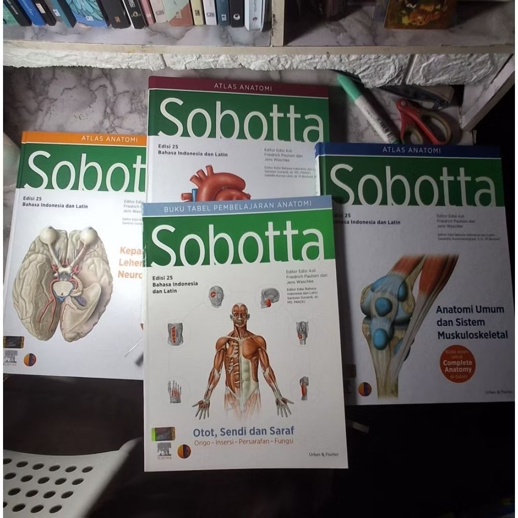 [Preloved WTS] Atlas Anatomi Manusia Sobotta Edisi 25- Set Lengkap 4 Buku, Ilustrasi Menarik, Bahasa