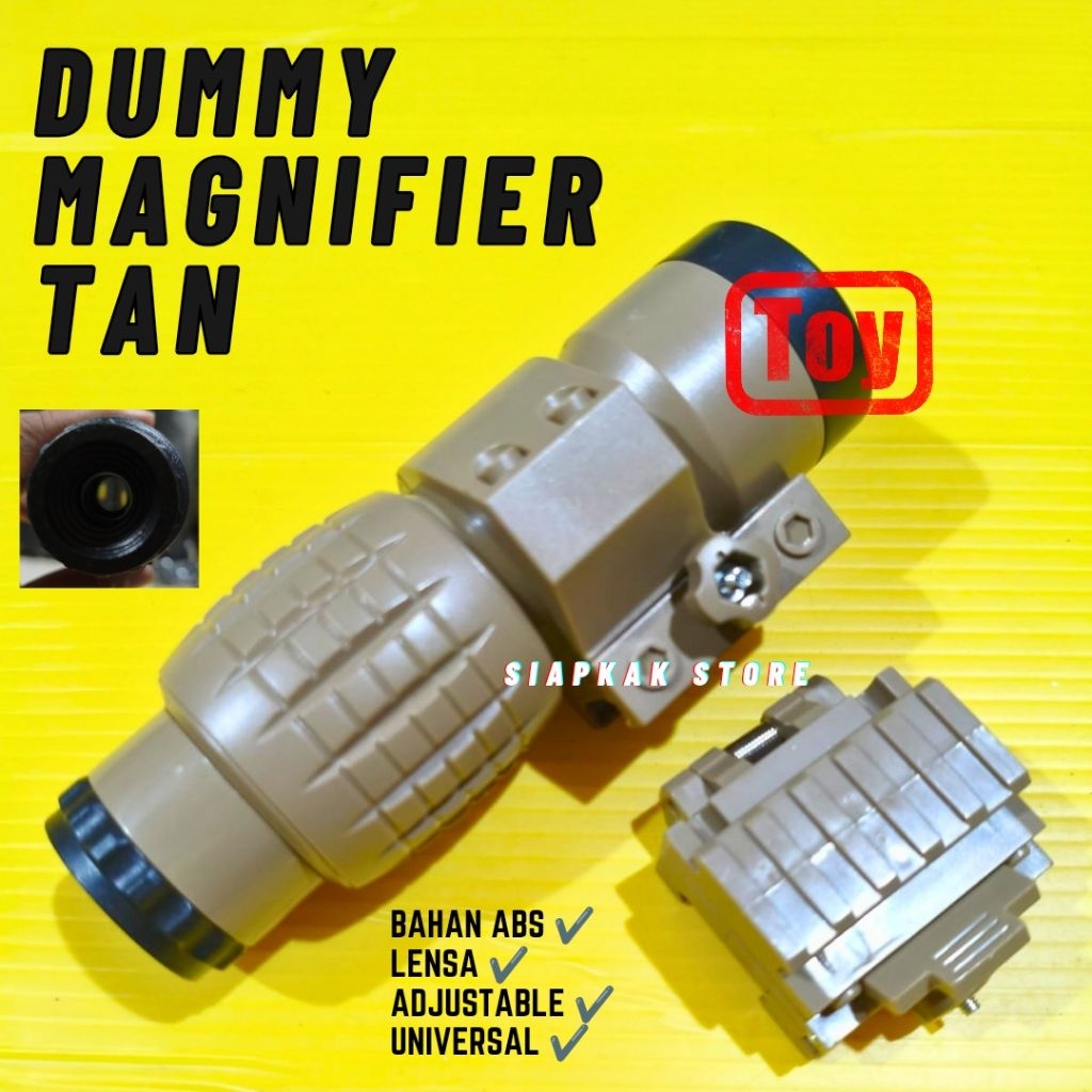Magnifier Tan Dummy Scope Asesoris Cosplay