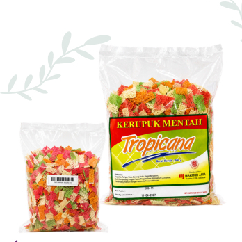 Makmur Jaya - Kerupuk Taro Mentah Tropicana 500gr, Krupuk Taro Warna - Warni Mentah, Kerupuk Taro Ja