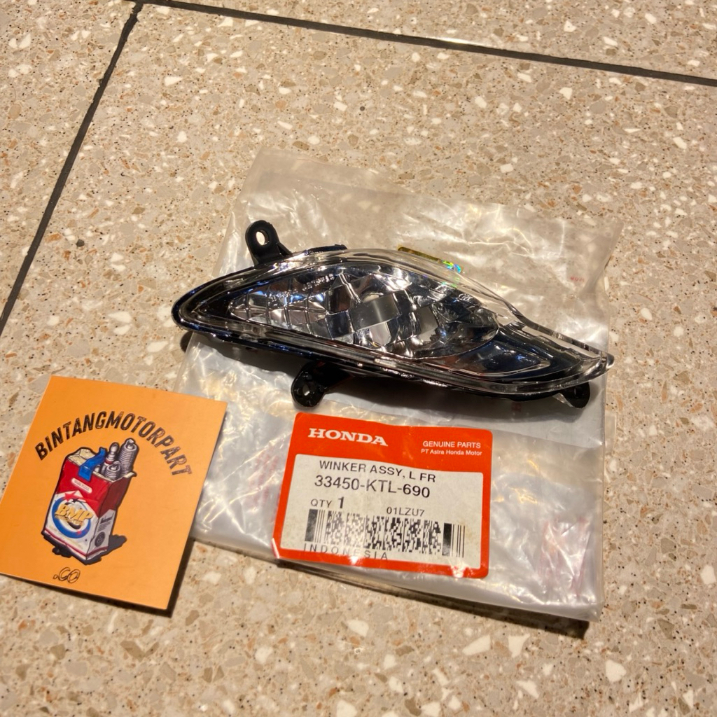 33450 KTL 690 LAMPU SEIN RITING DEPAN KIRI SUPRA FIT NEW ORIGINAL AHM