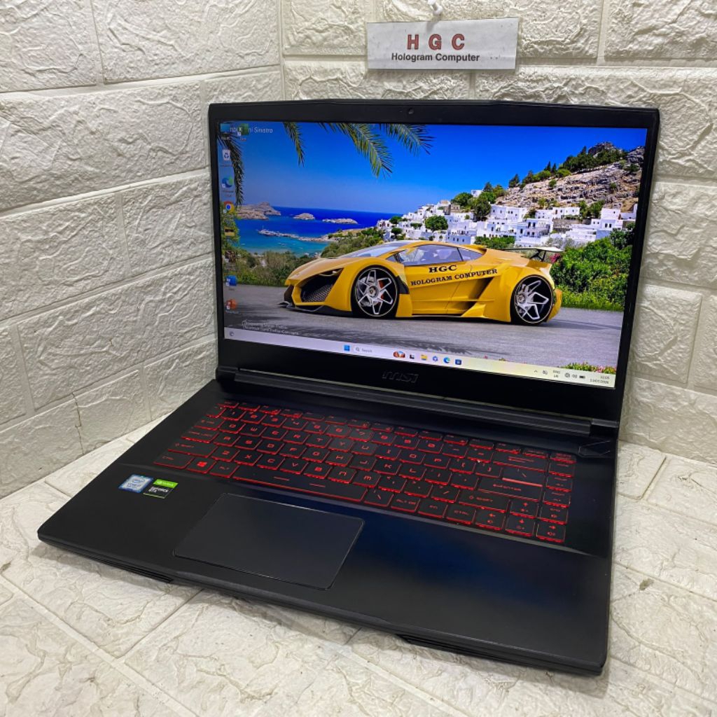 LAPTOP MSI GAMING GF63 CORE I7 GEN 9 NVIDIA GTX 1050 RAM 16 SSD 256 SEPESIAL GAME DAN DESAIN