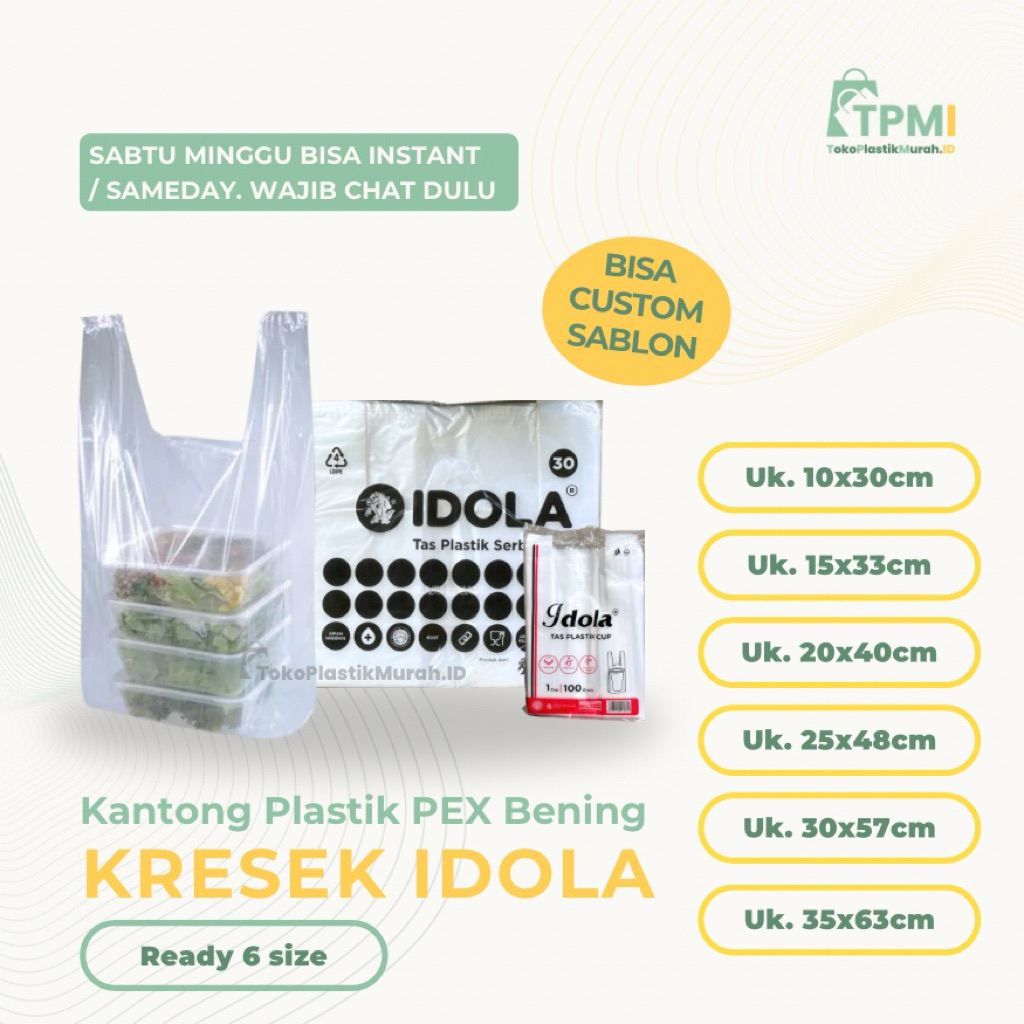 [BISA INSTANT] KRESEK BENING IDOLA | KANTONG PLASTIK PEX IDOLA | KRESEK IDOLA | KRESEK BAWANG